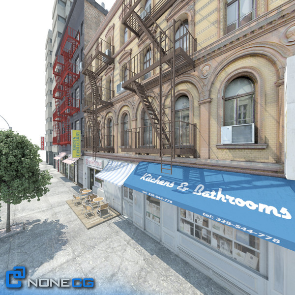 3d model new york city block - New York City Set 5-1 Block by NONECG
